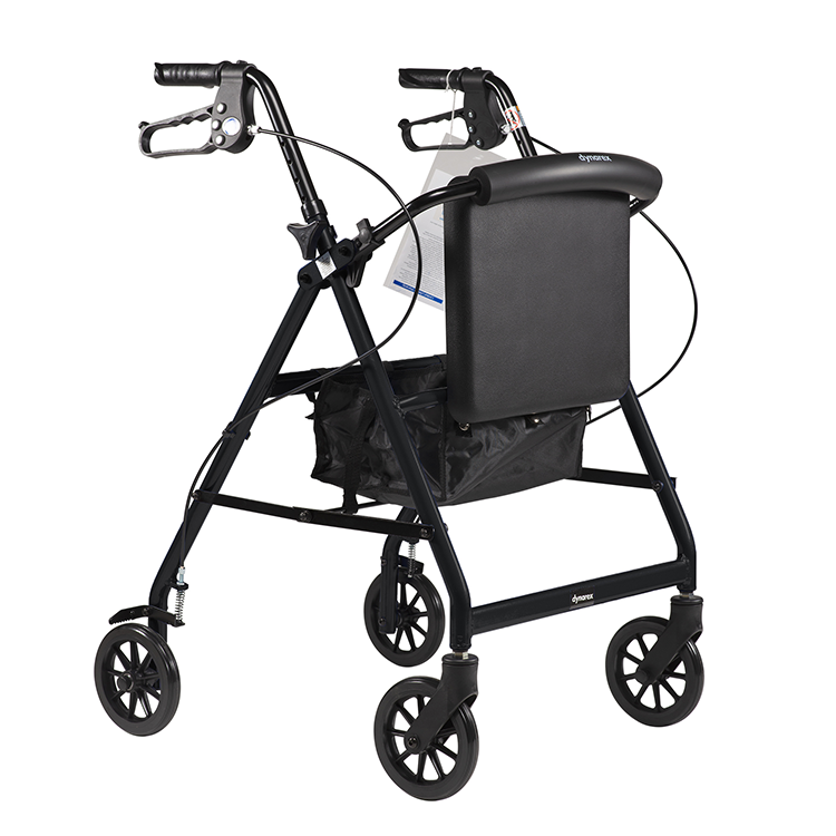 DynaGo Quad 6 - Aluminum Rollator, Black, 1 Quantity per Case