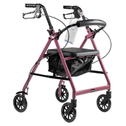 DynaGo Quad 6 - Aluminum Rollator, Pink, 1 Quantity per Case