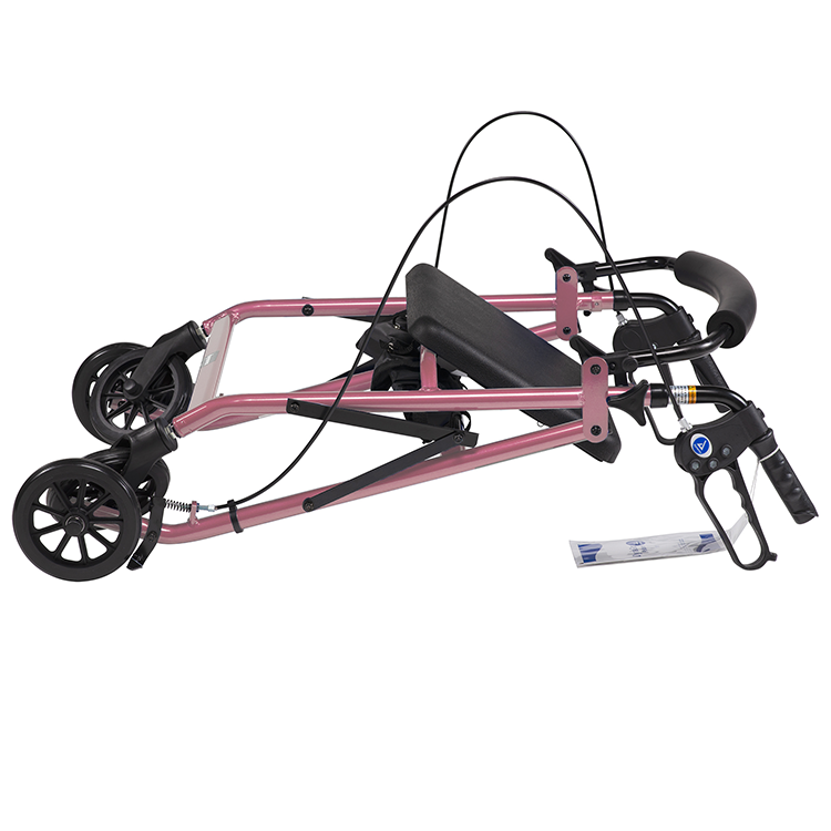 DynaGo Quad 6 - Aluminum Rollator, Pink, 1 Quantity per Case