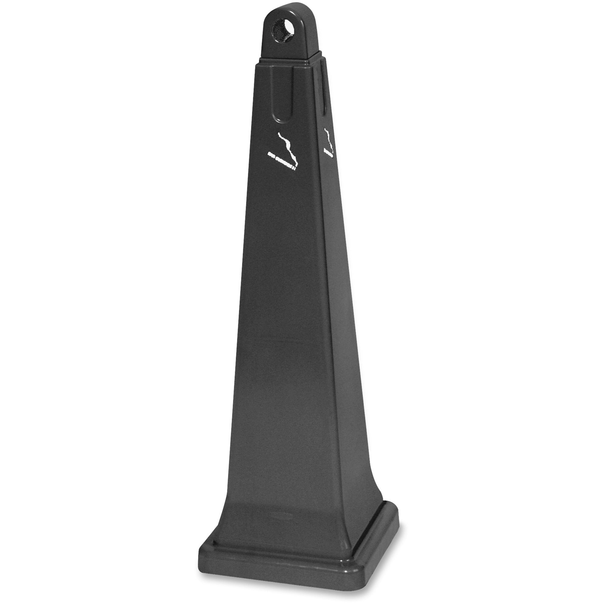 39.4" Height x 12.3" Width x 12.3" Depth - Steel, Plastic - Black - 1 Each