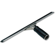Unger 18" Pro Stainless Steel Complete Squeegee - 18" Rubber Blade - Rubber Handle - Ergonomic Handle, Safety Lock, Non-slip Grip, Quick Lock - Black, Silver - 1Each