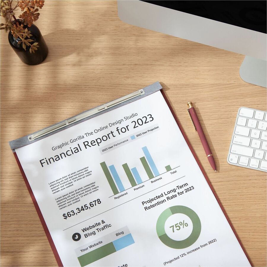 Smead Recycled Report Cover - 3" Folder Capacity - 11" x 17" - 3" Expansion - 1 Fastener(s) - 25 pt. - Pressboard - Red - Metal Compressor, Hinged - 100% Paper Recycled - 1 Each