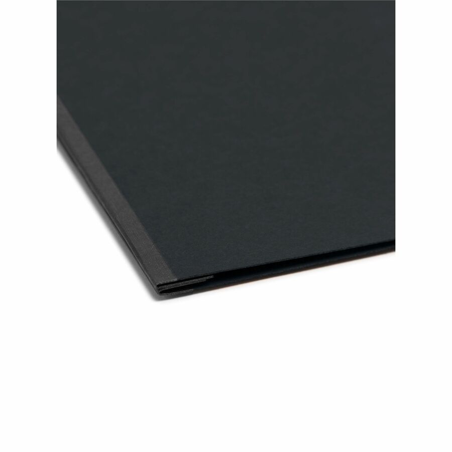 Smead Recycled Report Cover - 2" Folder Capacity - 8 1/2" x 11" - 2" Expansion - 1 Fastener(s) - 25 pt. - Pressboard - Black - Metal Compressor, Hinged - 100% Paper Recycled - 1 Each