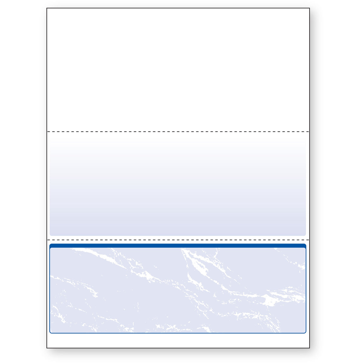 DocuGard Security Business Checks, Letter Size 8.5" x 11", 24 lb, Smooth, Erasure Protection, Watermarked, Marble Blue, 500 Sheets per Ream