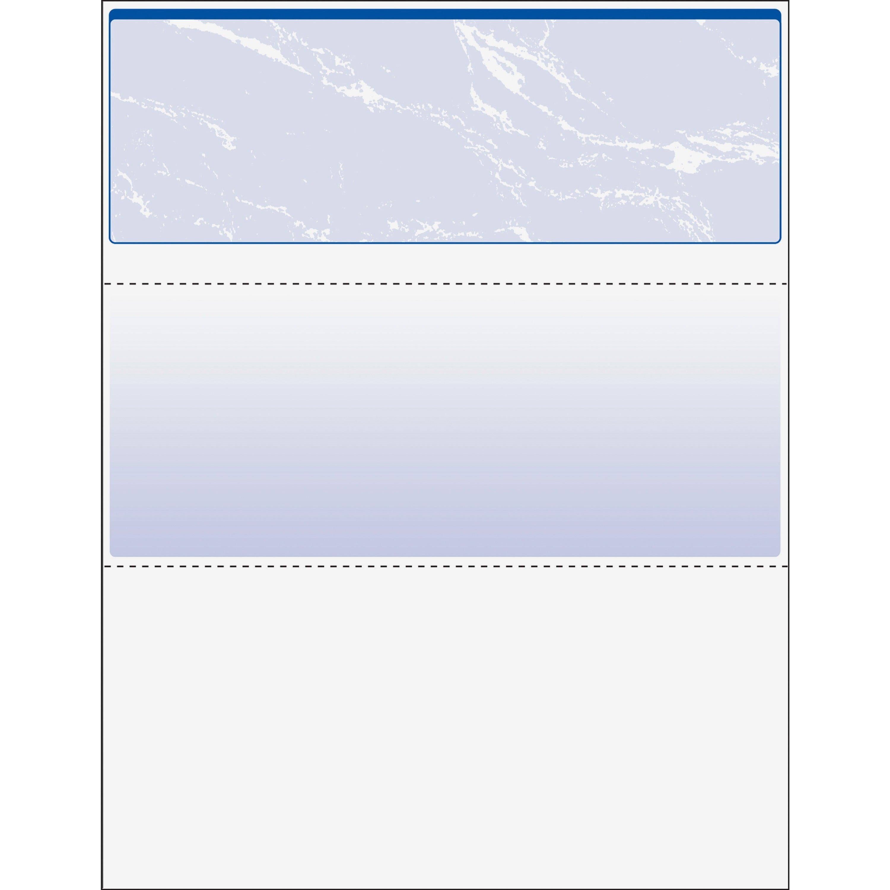 DocuGard Security Business Checks, Letter Size 8.5" x 11", 24 lb, Marble Blue, 500 Sheets per Ream