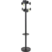 Alba Coat Stand - 2 Hooks - 8 Pegs - 11.02 lb (5 kg) Capacity - 69.3" Height - for Coat, Garment, Clothes - Powder Coated - 1 Each