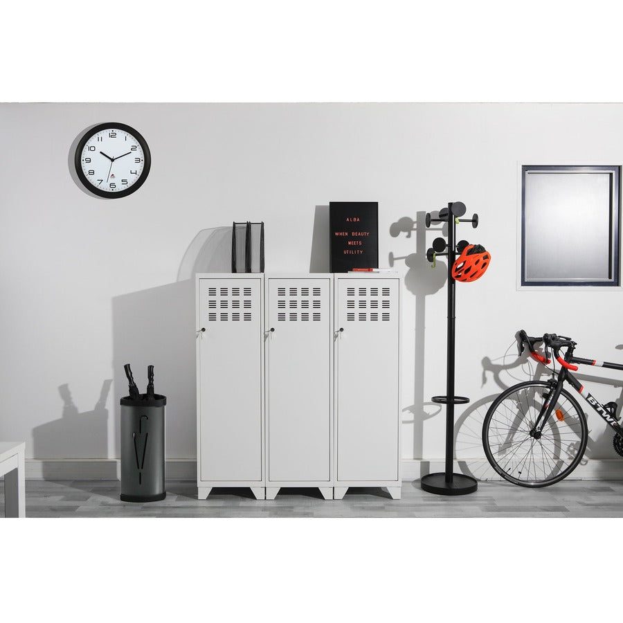 Alba Coat Stand - 2 Hooks - 8 Pegs - 11.02 lb (5 kg) Capacity - 69.3" Height - for Coat, Garment, Clothes - Powder Coated - 1 Each