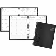 At-A-Glance Contemporary Planner, Large, Weekly/Monthly, January 2026–December 2026, 8:00 AM–5:30 PM Half-Hourly, 8 1/4" x 10 7/8", Wire Bound, Charcoal Gray, Simulated Leather, 1 Each