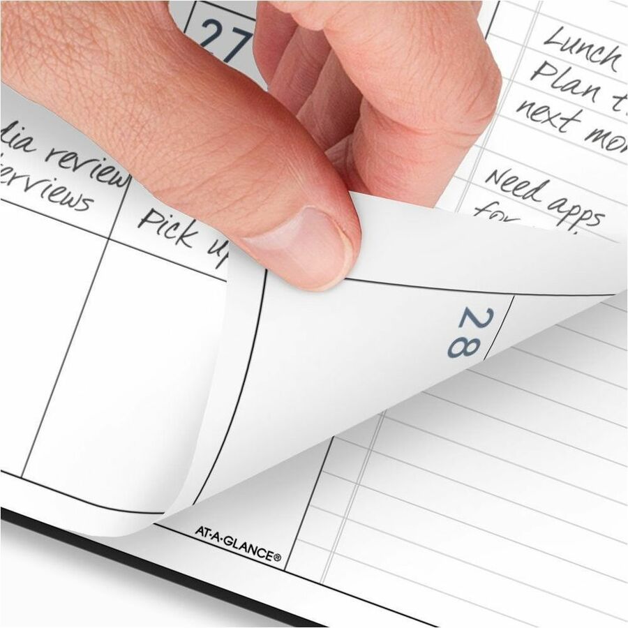 At-A-Glance Contemporary Weekly/Monthly Planner, January 2026-December 2026, 8:00 AM-6:00 PM Hourly, 4 7/8" x 8", Wire Bound, Charcoal, 1 Each