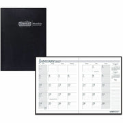 House of Doolittle Compact Economy Monthly Planner - Julian Dates - Monthly - 14 Month - December 2026 to January 2028 - 1 Month Double Page Layout - 10" x 7" Block - Sewn - Black - Leatherette - Black Cover - 1 Each