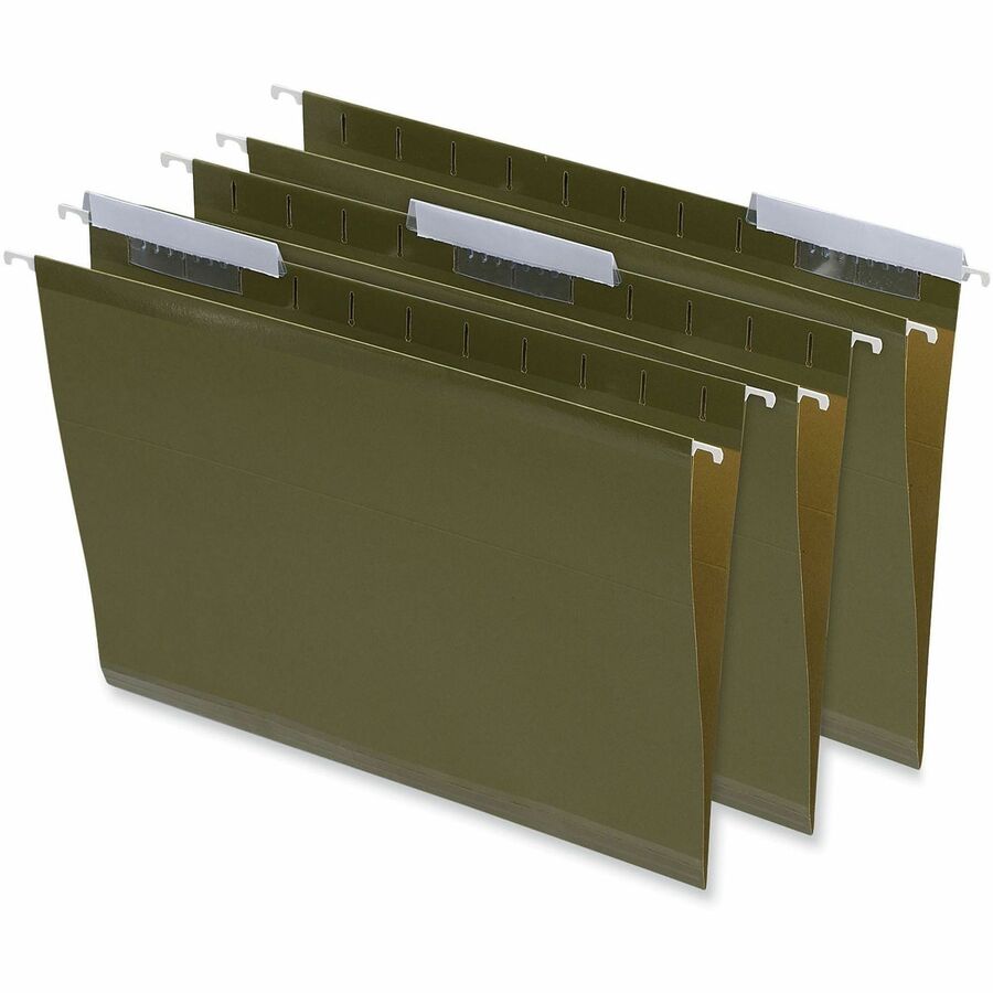8 1/2" x 11" - Assorted Tab Position - 11 pt. - Stock - Standard Green - 25 Box