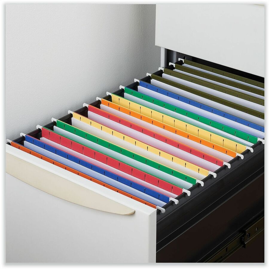 8 1/2" x 11" - Assorted Tab Position - 11 pt. - Stock - Standard Green - 25 Box