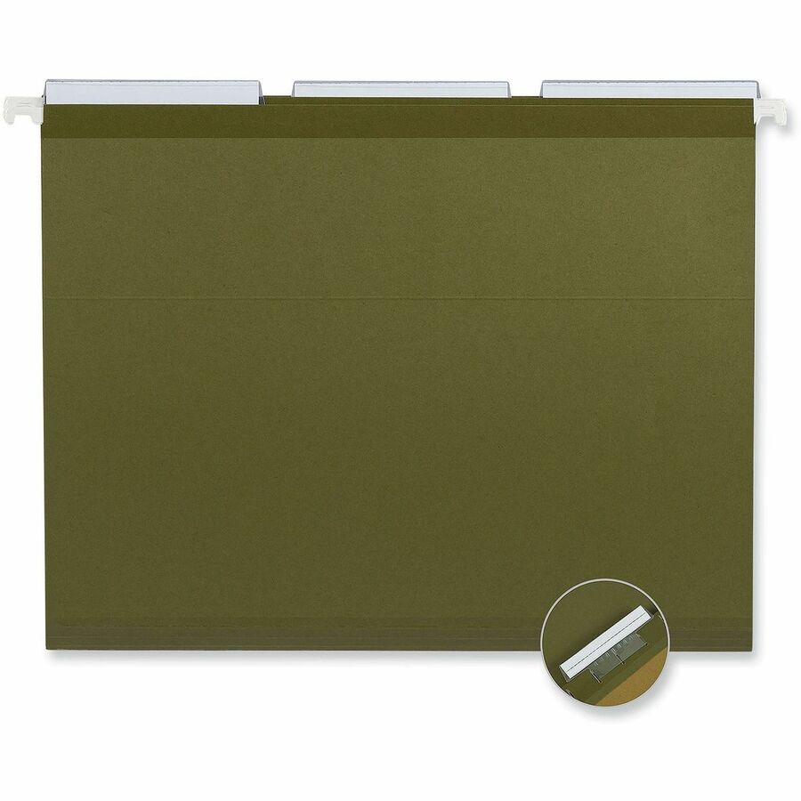 8 1/2" x 11" - Assorted Tab Position - 11 pt. - Stock - Standard Green - 25 Box