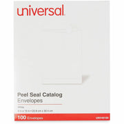 Universal Envelope, Catalog, #10 1/2, 28 lb, Self Adhesive, White, Paper Stock, 100/Box