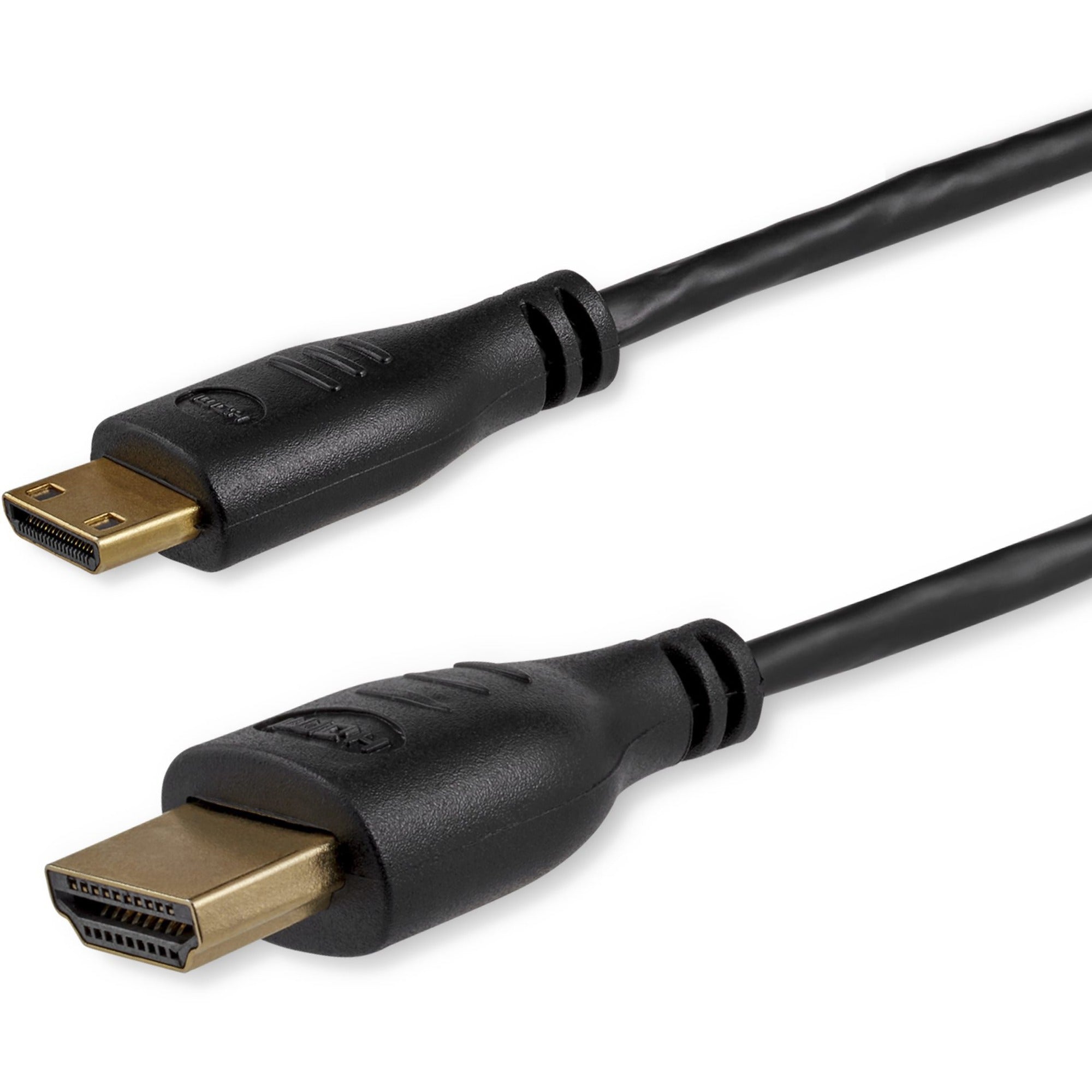 StarTech.com 3 ft Slim High Speed HDMI&reg; Cable with Ethernet - HDMI to HDMI Mini M/M