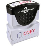 COSCO 2-Color Shutter Stamp - Message Stamp - COPY - 0.50" Impression Width - 20000 Impression(s) - Red, Blue - Rubber, Plastic - 1 Each