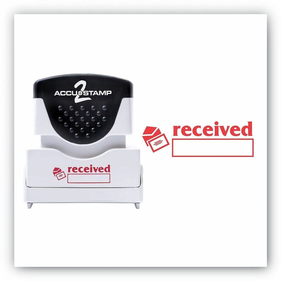 COSCO Shutter Stamp - Message Stamp - RECEIVED - 0.50" Impression Width - 20000 Impression(s) - Red - Rubber, Plastic - 1 Each