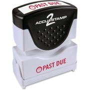 COSCO Shutter Stamp - Message Stamp - PAST DUE - 0.50" Impression Width - 20000 Impression(s) - Red - Rubber, Plastic - 1 Each