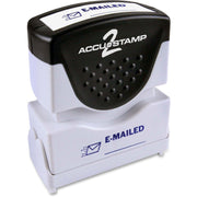 COSCO Shutter Stamp - Message Stamp - E-MAILED - 0.50" Impression Width - 20000 Impression(s) - Blue - Rubber, Plastic - 1 Each