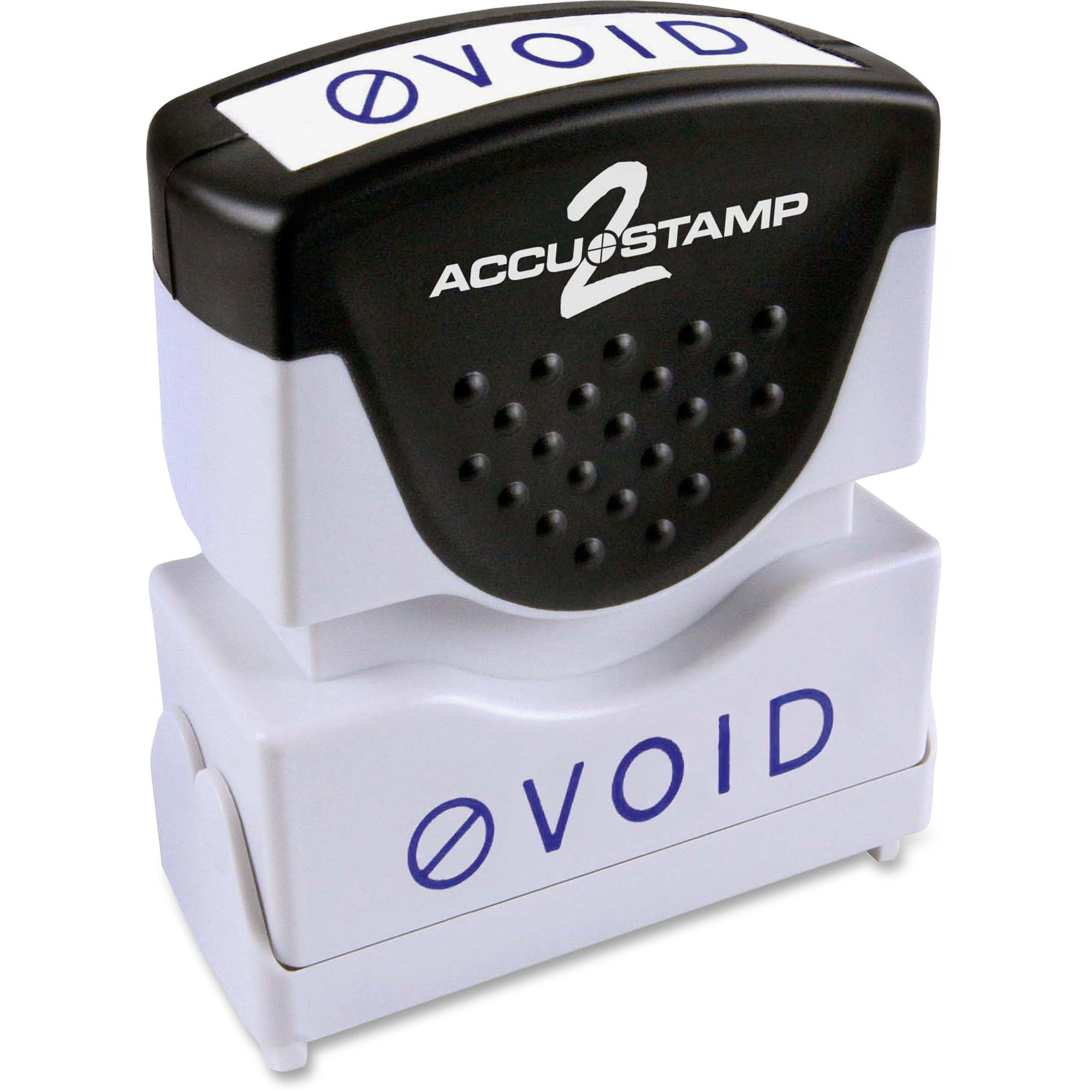 COSCO Shutter Stamp - Message Stamp - VOID - 0.50" Impression Width - 20000 Impression(s) - Blue - Rubber, Plastic - 1 Each