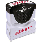 COSCO Shutter Stamp - Message Stamp - DRAFT - 0.50" Impression Width - 20000 Impression(s) - Red - Rubber, Plastic - 1 Each