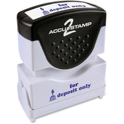 COSCO Shutter Stamp - Message Stamp - FOR DEPOSIT ONLY - 0.50" Impression Width - 20000 Impression(s) - Blue - Rubber, Plastic - 1 Each
