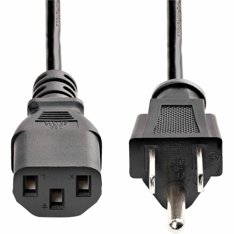 StarTech.com 15 ft Standard Computer Power Cord - NEMA5-15P to C13