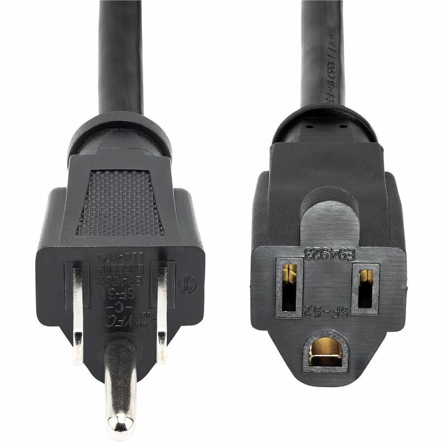 StarTech.com 15 ft Power Cord Extension - NEMA 5-15R to NEMA 5-15P