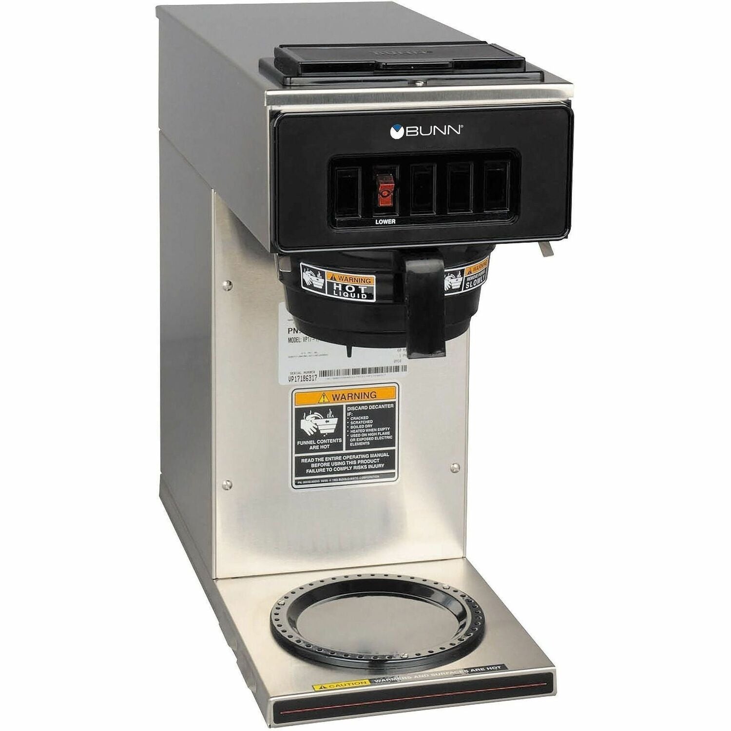 1600 W - 2 quart - 12 Cup(s) - Multi-serve - Stainless Steel - Stainless Steel Body