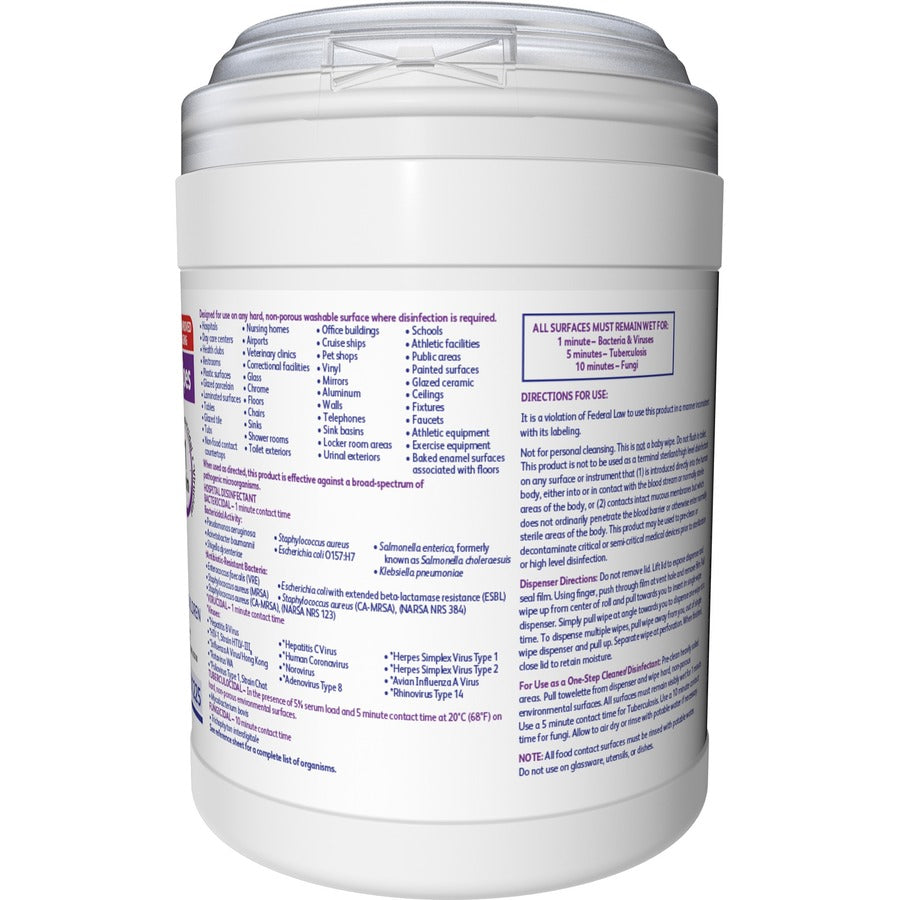 Diversey Oxivir Tb Wipes - For Multipurpose - Characteristic Scent - 7" Length x 6" Width - Recommended For: Bacteria Remover, Fungi Remover, Virus Remover, Blood Remover - Disinfectant, VOC-free - White - 160/Tub - 1 Each