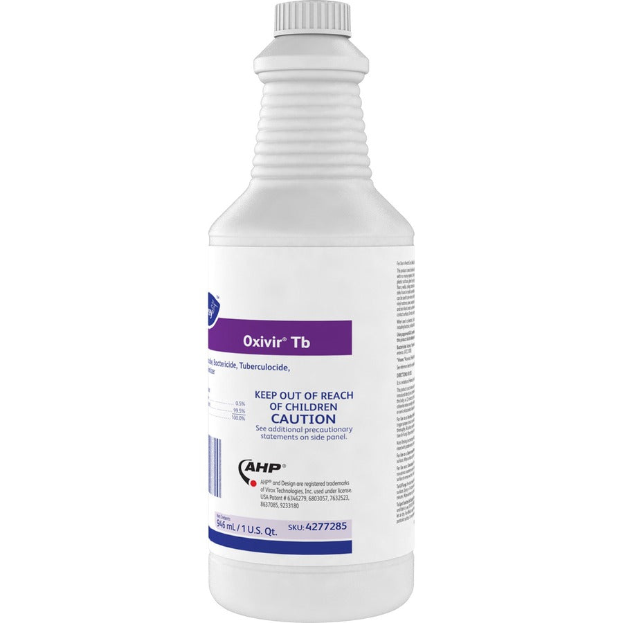 Diversey Oxivir Ready-to-use Surface Cleaner - For Hospital, Ceramic, Enamel, Fiberglass, Glass, Grout, Laminate, Metal, Plastic, Vinyl - Liquid - 32 fl oz (1 quart) - VOC-free, APE-free, Odorless, Unscented Bottle - 1 Each