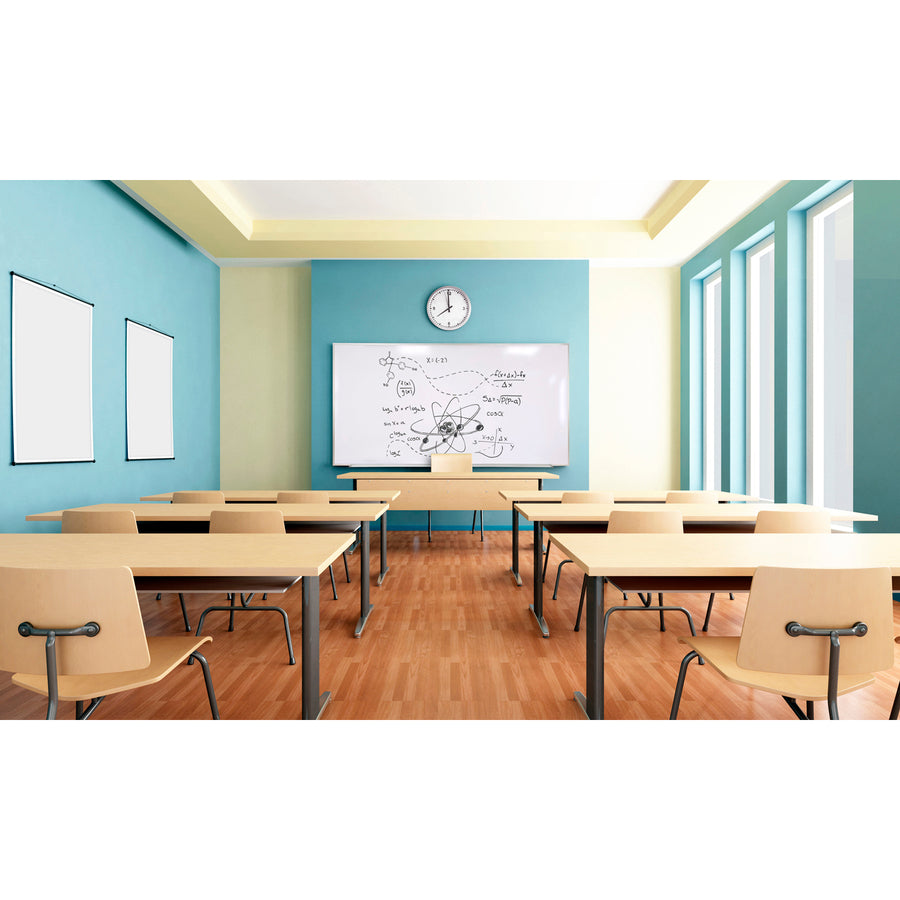 72" (6 ft) Width x 48" (4 ft) Height - Porcelain Enameled Steel Surface - Aluminum Frame - Magnetic - Stain Resistant, Dent Resistant, Scratch Resistant - 1 Each