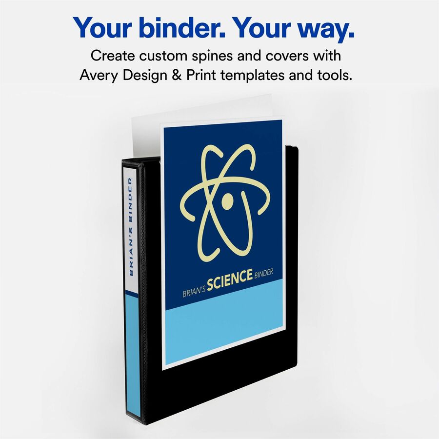 Avery&reg; Durable View Binder 1" , Round Rings, 5½" x 8½" , White