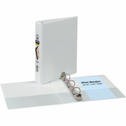 Avery&reg; Durable View Binder 1" , Round Rings, 5½" x 8½" , White