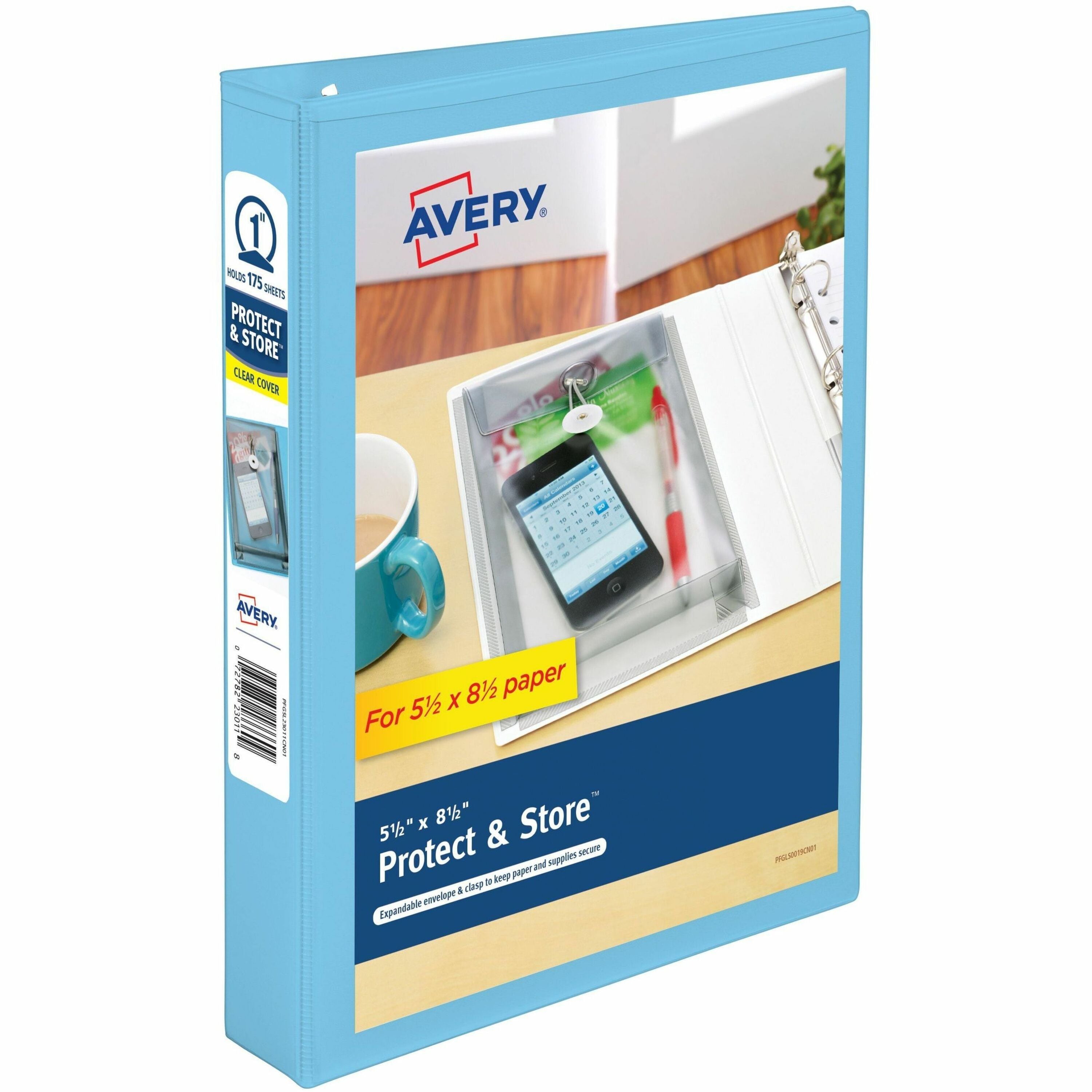 1" Binder Capacity - Half-letter - 5 1/2" x 8 1/2" Sheet Size - 175 Sheet Capacity - 175 Ring(s) - Fastener(s): Round Ring - Pocket(s): 2 - Polypropylene - Adhesive, Durable, Pocket, Recyclable, Water Resistant - 1 Each