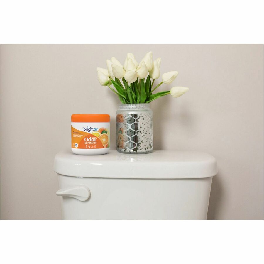 Bright Air Super Odor Eliminator Air Freshener - 14 oz - Mandarin Orange, Fresh Lemon - 60 Day - 1 Each