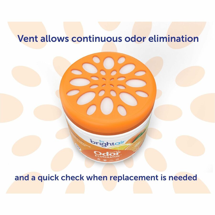Bright Air Super Odor Eliminator Air Freshener - 14 oz - Mandarin Orange, Fresh Lemon - 60 Day - 1 Each
