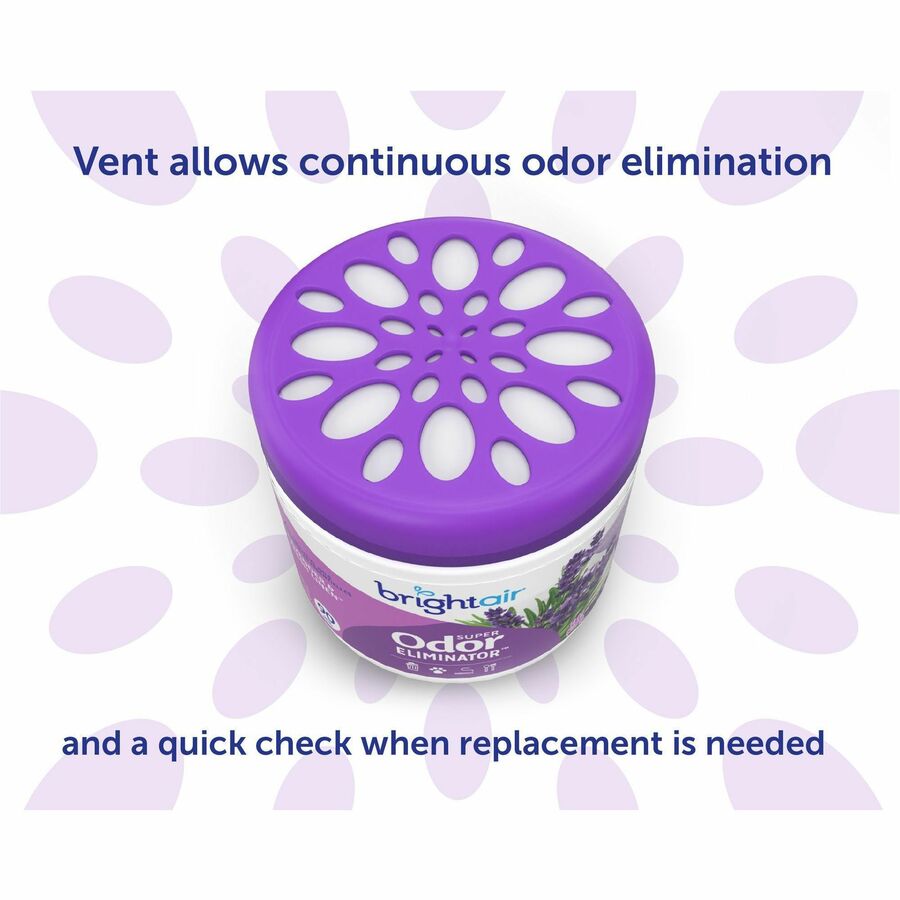 Bright Air Super Odor Eliminator Air Freshener - 14 oz - Lavender, Fresh Linen - 60 Day - 1 Each