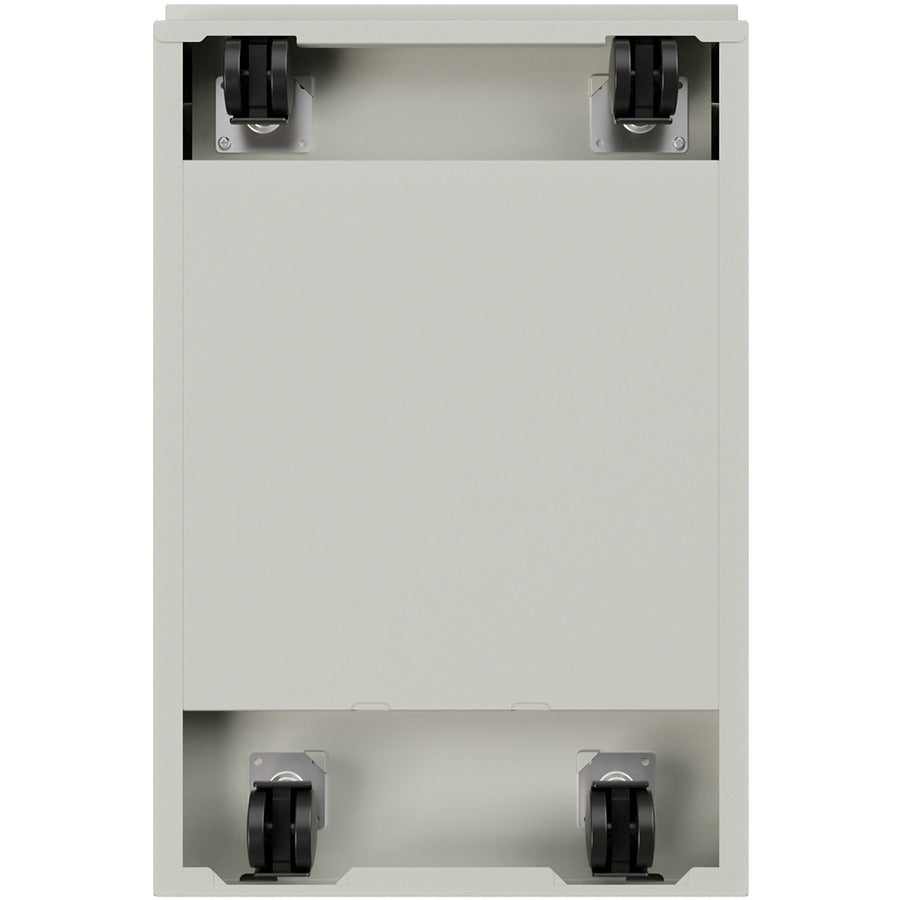 Lorell 23" File/File Mobile File Cabinet with Full-Width Pull - 15" Width x 22.9" Depth x 27.7" Height - 2 x Drawer(s) for File - Letter - Vertical - Ball-bearing Suspension, Security Lock, Recessed Handle - Light Gray - Steel - Recycled