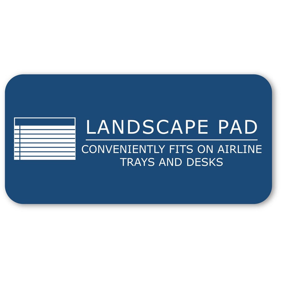 Roaring Spring Wide College Ruled Landscape Legal Pad, 40 Sheets, 80 Pages, 11" x 9.5", Canary Paper, Red Margin, Black Stapled/Tapebound, Recycled, 1 Each