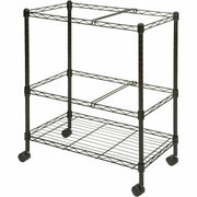 Lorell 2-Tier Wire Mobile File Cart