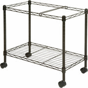 Lorell Mobile File Cart - 4 Casters - Steel - 12.88" Width x 25.75" Depth x 20.50" Height - Black - 1 Each