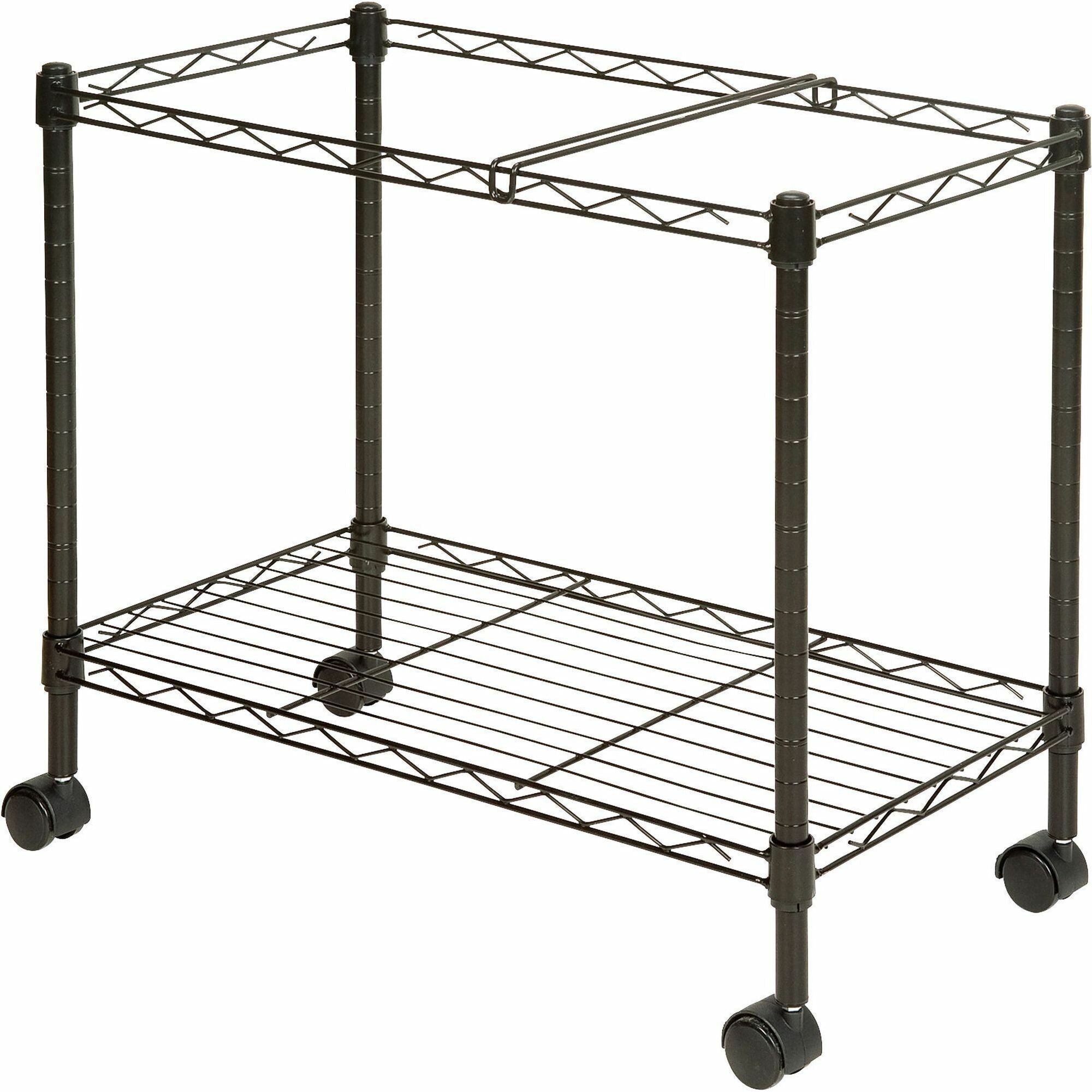 Lorell Mobile File Cart - 4 Casters - Steel - 12.88" Width x 25.75" Depth x 20.50" Height - Black - 1 Each