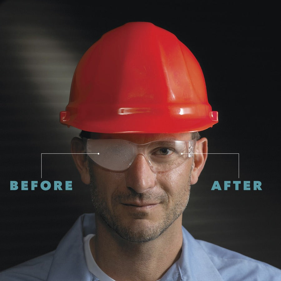 For Safety Glasses, Eyeglasses, Goggle, Face Shield - Anti-static, Pre-moistened - White - 25 / Box