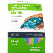 0.17" Tape Width x 32.83 ft Tape Length - 1 Line(s) - White Tape - Break Resistant, Non-refillable - White - 10 / Pack