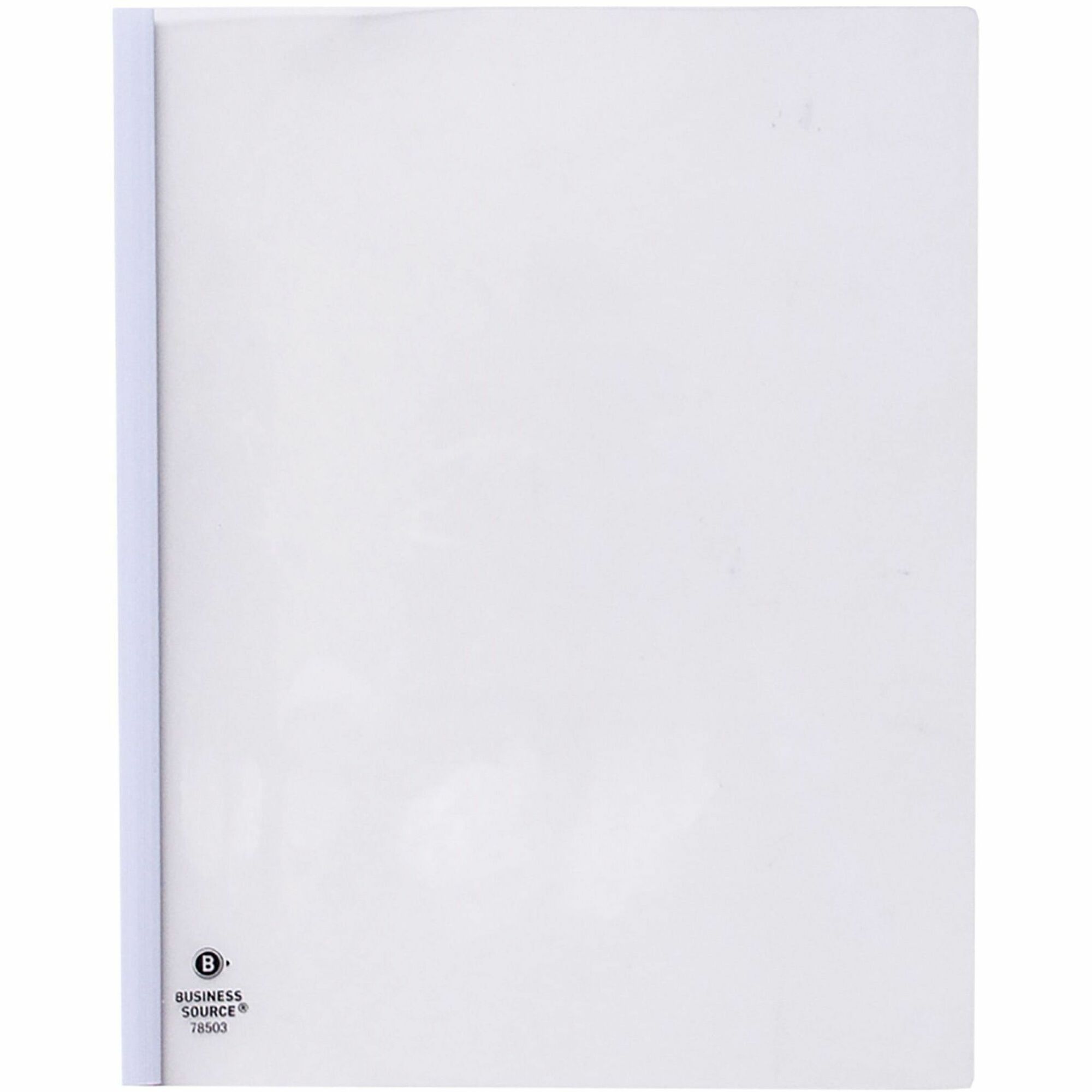 1/8" Folder Capacity - 8 1/8" x 11" - Polypropylene - White - 50 / Box