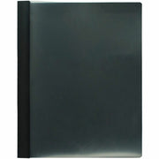 Business Source Letter Report Cover - 1/2" Folder Capacity - 8 1/2" x 11" - 100 Sheets Capacity - 3 x Prong Fastener(s) - Black - Durable, Non-stick, Heavy Duty, Water Resistant, Textured - 1 Box