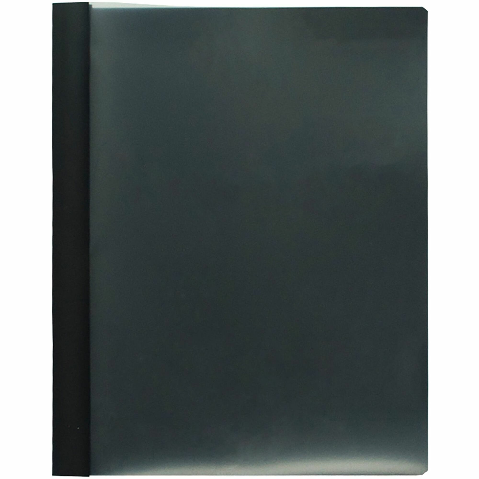 Business Source Letter Report Cover - 1/2" Folder Capacity - 8 1/2" x 11" - 100 Sheets Capacity - 3 x Prong Fastener(s) - Black - Durable, Non-stick, Heavy Duty, Water Resistant, Textured - 1 Box