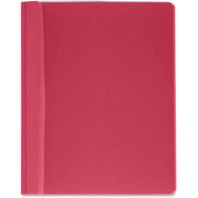 Business Source Letter Report Cover - 8 1/2" x 11" - 100 Sheets Capacity - 3 x Prong Fastener(s) - Red - Textured, Non-stick - 25 / Box