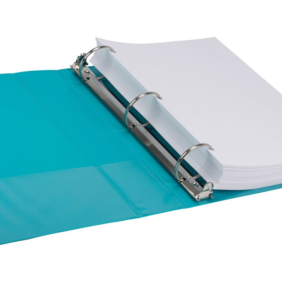 Samsill Earth's Choice Plant-based 2" 3-Ring View Binders, Letter Size, 425 Sheet Capacity, Turquoise, 2 per Pack